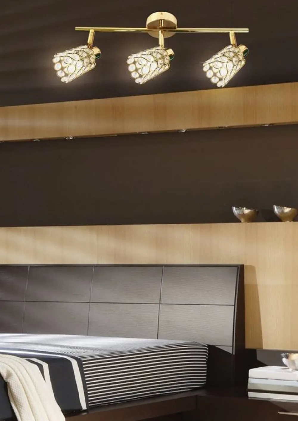 Oświetlenie Przedpokoju|Oświetlenie Jadalni>Candellux Lighting Lampa ścienna listwa 3X40W G9 mosiądz YORKY