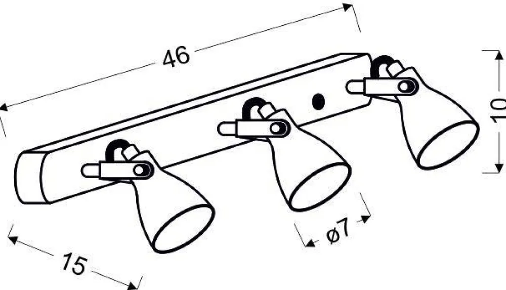 Oświetlenie Przedpokoju|Oświetlenie Jadalni>Candellux Lighting Lampa ścienna listwa 3X40W GU10 szary mat ASH