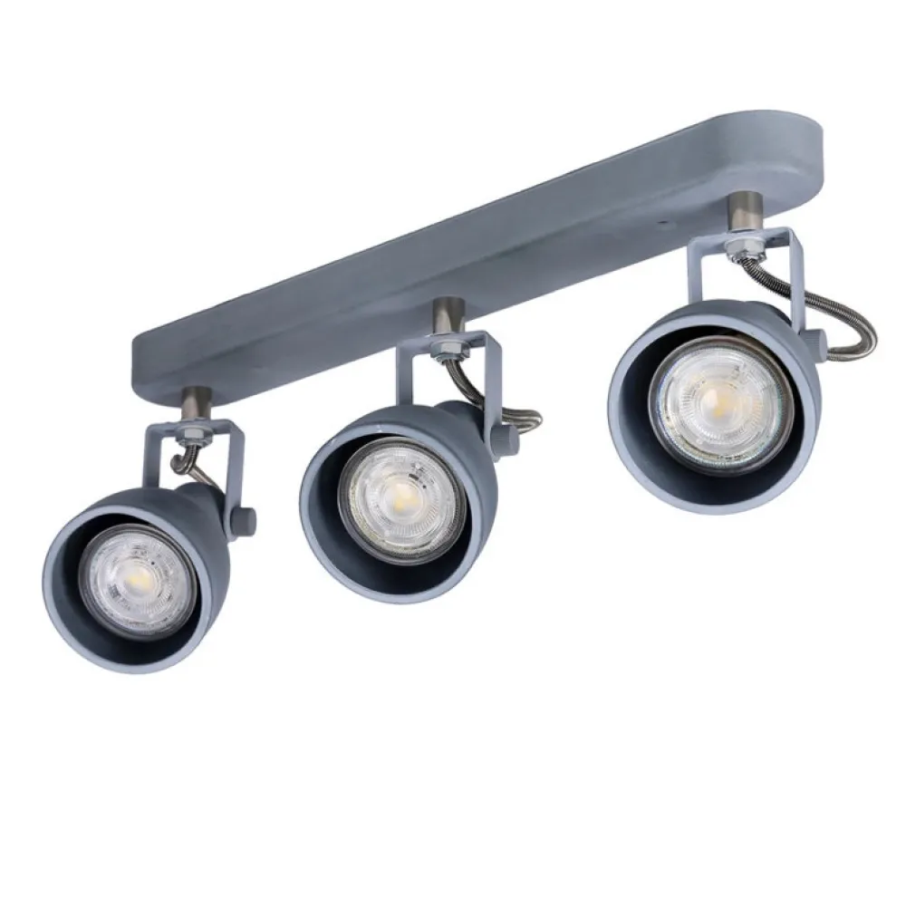 Oświetlenie Przedpokoju|Oświetlenie Jadalni>Candellux Lighting Lampa ścienna listwa 3X40W GU10 szary mat ASH