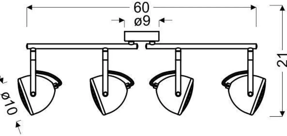 Oświetlenie Przedpokoju|Oświetlenie Jadalni>Candellux Lighting Lampa ścienna listwa 4X50W GU10 betonowy szary PENT