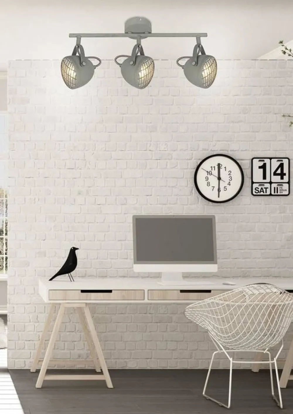 Oświetlenie Przedpokoju|Oświetlenie Jadalni>Candellux Lighting Lampa ścienna listwa 3X50W GU10 betonowy szary PENT