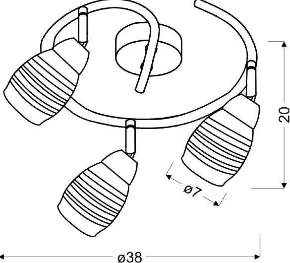 Oświetlenie Przedpokoju|Oświetlenie Jadalni>Candellux Lighting Lampa ścienna spirala 3X10W E14 LED chrom MILTON