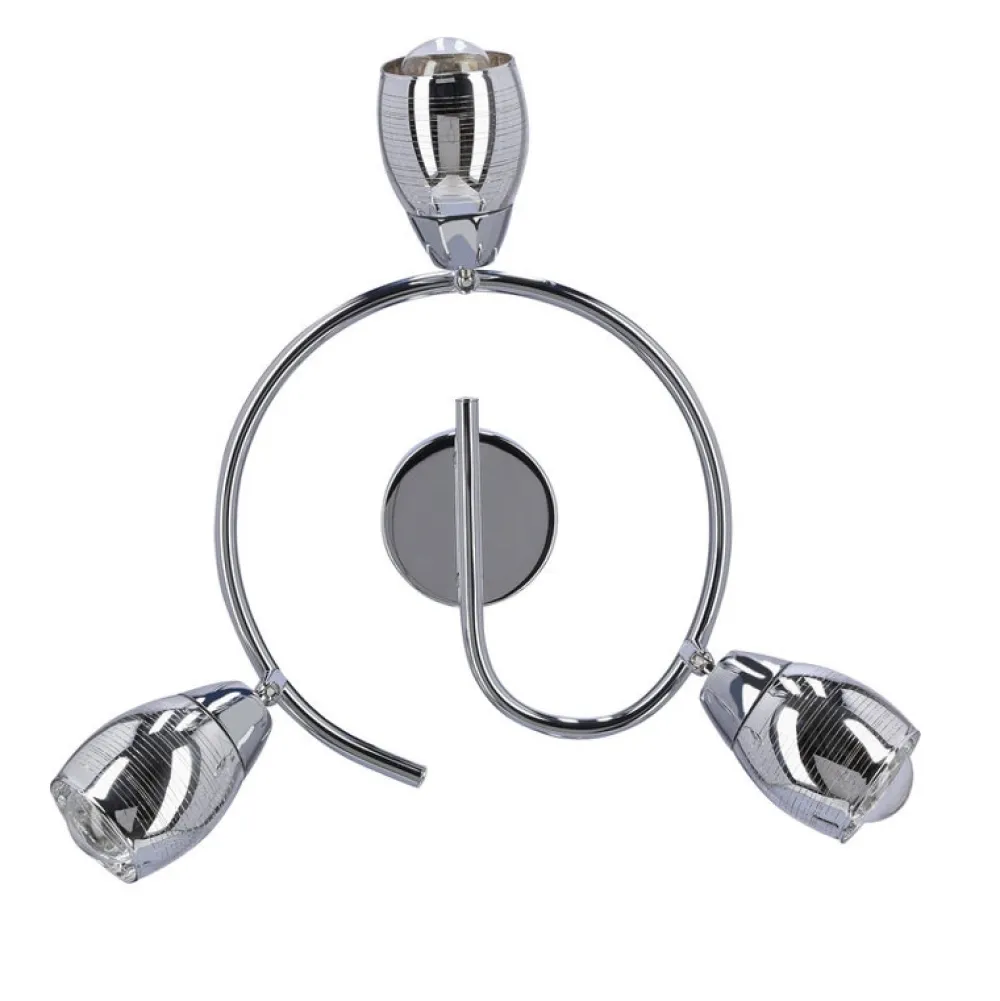 Oświetlenie Przedpokoju|Oświetlenie Jadalni>Candellux Lighting Lampa ścienna spirala 3X10W E14 LED chrom MILTON