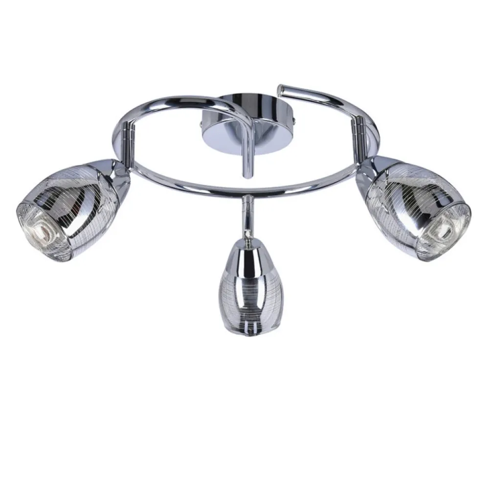 Oświetlenie Przedpokoju|Oświetlenie Jadalni>Candellux Lighting Lampa ścienna spirala 3X10W E14 LED chrom MILTON