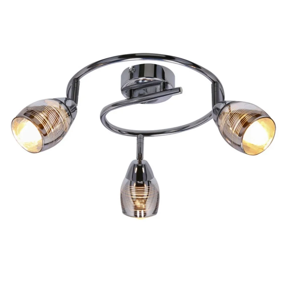Oświetlenie Przedpokoju|Oświetlenie Jadalni>Candellux Lighting Lampa ścienna spirala 3X10W E14 LED chrom MILTON