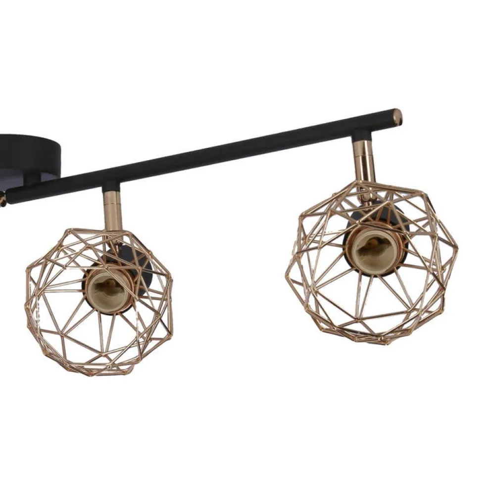 Oświetlenie Przedpokoju|Oświetlenie Jadalni>Candellux Lighting Lampa ścienna sufitowa listwa czarny klosz miedziany 4x40W E14 Acrobat