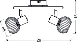 Oświetlenie Przedpokoju|Oświetlenie Jadalni>Candellux Lighting Lampa ścienna 2xE14 26cm Oslok Listwa Biały/Złoty