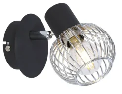 Kinkiety|Oświetlenie Przedpokoju>Candellux Lighting Lampa ścienna1X40W E14 czarny/chrom OSLOK