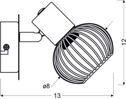 Kinkiety|Oświetlenie Przedpokoju>Candellux Lighting Lampa ścienna1X40W E14 czarny/chrom OSLOK