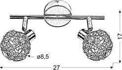 Oświetlenie Przedpokoju|Oświetlenie Jadalni>Candellux Lighting Lampa Collar listwa chrom G9