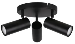 Oświetlenie Przedpokoju|Oświetlenie Jadalni>Candellux Lighting Lampa czarna sufitowa talerz 3x15W Colly