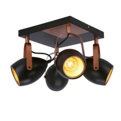 Oświetlenie Przedpokoju|Oświetlenie Łazienki></noscript>Candellux Lighting Lampa czarno-miedziana regulowana plafon E14 4x40W Anica