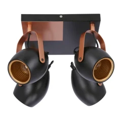 Oświetlenie Przedpokoju|Oświetlenie Łazienki></noscript>Candellux Lighting Lampa czarno-miedziana regulowana plafon E14 4x40W Anica