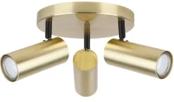 Oświetlenie Przedpokoju|Oświetlenie Jadalni>Candellux Lighting Lampa mosiądz sufitowa talerz 3xGU10 Colly