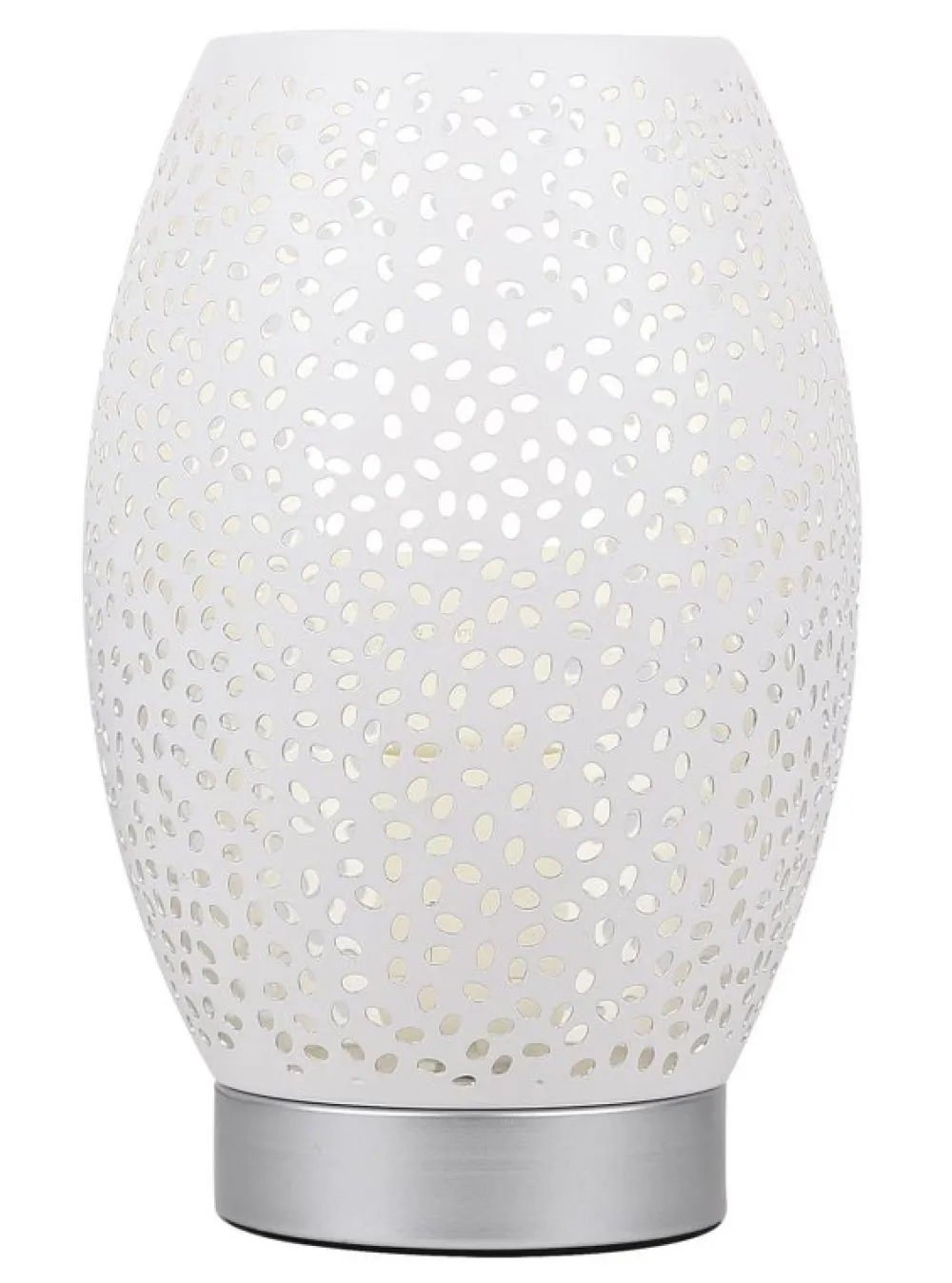 Oświetlenie Sypialni|Oświetlenie Salonu>Candellux Lighting Lampa nocna ażurowa biało-srebrna Venus