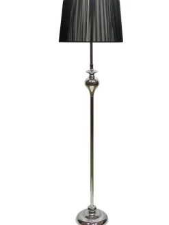 Oświetlenie Jadalni|Oświetlenie Sypialni>Candellux Lighting Lampa podłogowa czarna Gillenia nitkowy abażur 1xE27