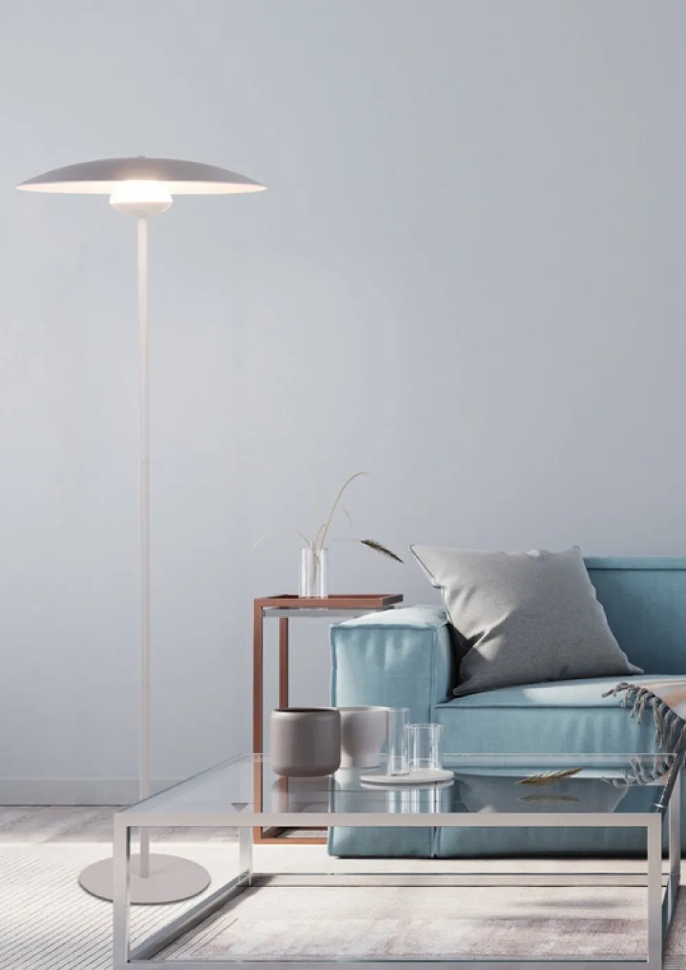 Oświetlenie Jadalni|Oświetlenie Salonu>Ledea Lampa podłogowa Lund biała LED ciepły