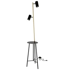 Oświetlenie Jadalni|Oświetlenie Sypialni></noscript>Candellux Lighting Lampa podłogowa Perret czarno-złota 164cm