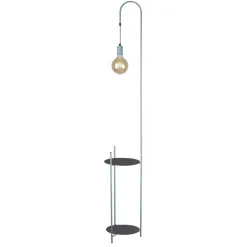 Oświetlenie Jadalni|Oświetlenie Sypialni>Candellux Lighting Lampa podłogowa Walk stolik czarno-zielona