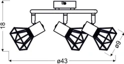 Oświetlenie Pokoju Dziecięcego|Oświetlenie Przedpokoju>Candellux Lighting Lampa spirala ścienna/sufitowa chrom/biała 3xE14 Verve