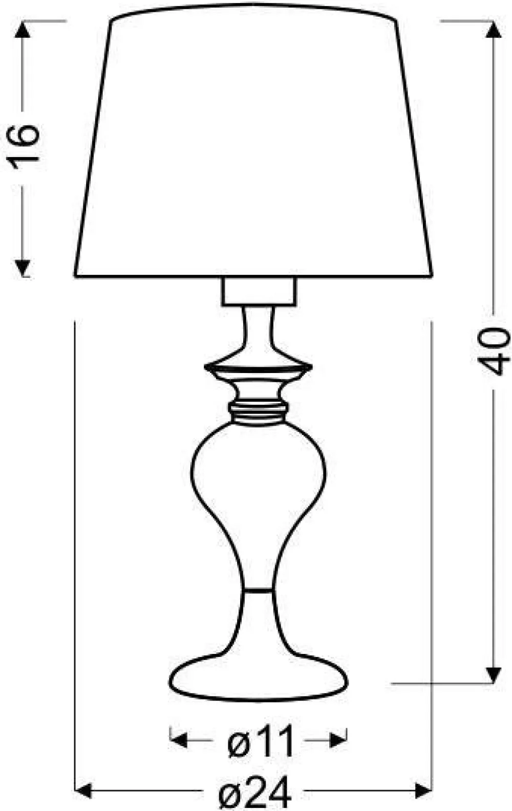 Oświetlenie Sypialni|Oświetlenie Salonu>Candellux Lighting Lampa stołowa czarna Gillenia