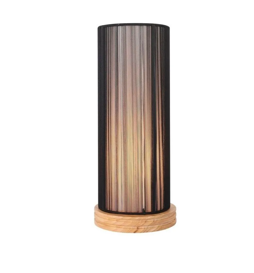 Oświetlenie Jadalni|Oświetlenie Sypialni>Ledea Lampa stołowa czarna Kioto drewno