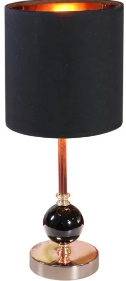 Oświetlenie Przedpokoju|Oświetlenie Salonu>Candellux Lighting Lampa stołowa gabinetowa czarna/miedziana 40W E14 Melba