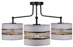 Oświetlenie Jadalni|Oświetlenie Sypialni>Candellux Lighting Lampa sufitowa Andy 3xE27 czarna/chrom