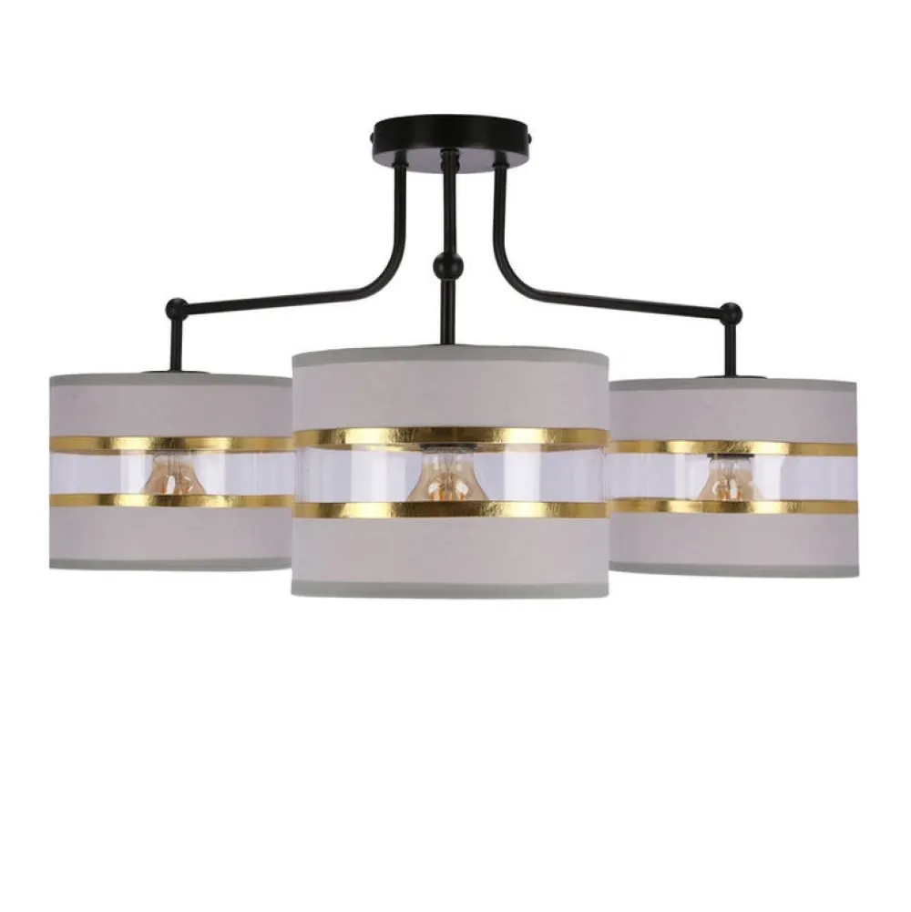 Oświetlenie Jadalni|Oświetlenie Sypialni>Candellux Lighting Lampa sufitowa Andy 3xE27 czarna/chrom