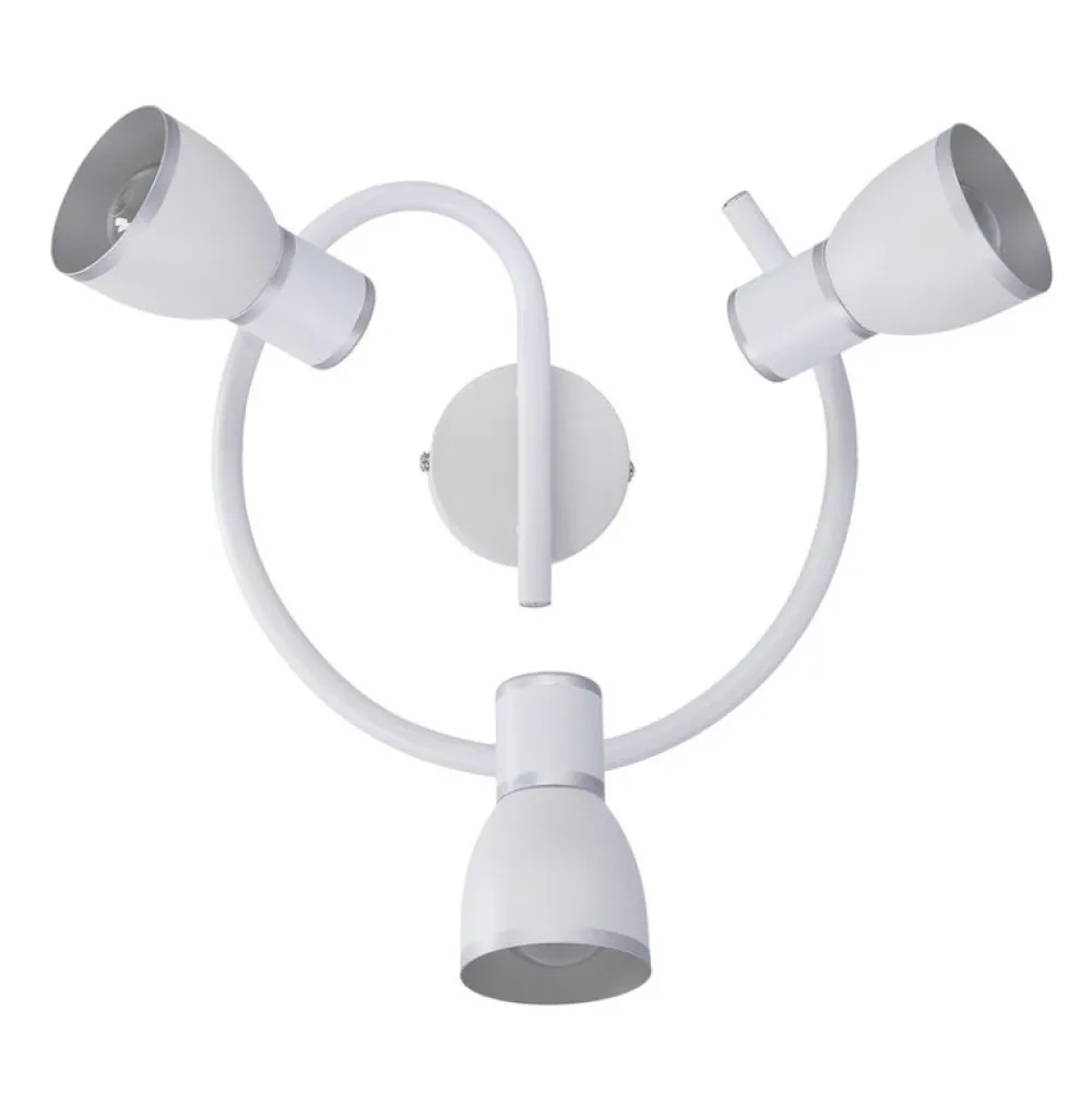 Oświetlenie Przedpokoju|Oświetlenie Jadalni>Candellux Lighting Lampa sufitowa biała/chrom spirala 3xE14 Fido