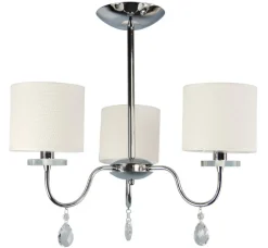 Oświetlenie Pokoju Dziecięcego|Oświetlenie Przedpokoju>Candellux Lighting Lampa sufitowa chromowa 3x40W żyrandol kryształy Estera