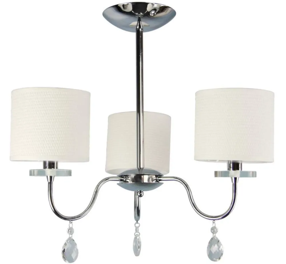 Oświetlenie Pokoju Dziecięcego|Oświetlenie Przedpokoju>Candellux Lighting Lampa sufitowa chromowa 3x40W żyrandol kryształy Estera
