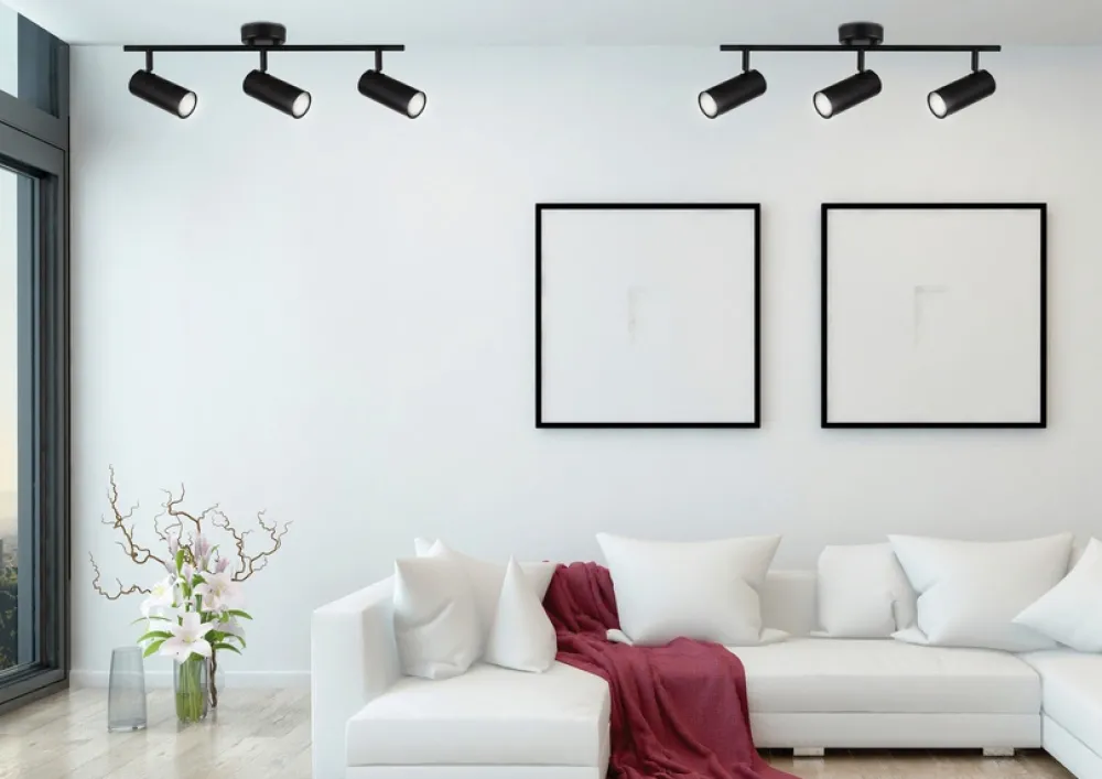 Oświetlenie Przedpokoju|Oświetlenie Jadalni>Candellux Lighting Lampa sufitowa Colly czarna spot 3xGU10