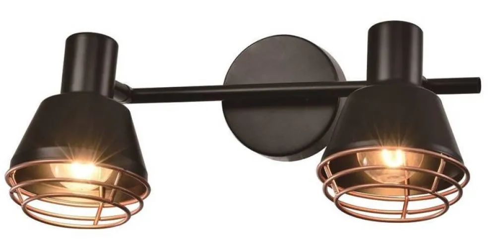 Oświetlenie Przedpokoju|Oświetlenie Jadalni>Candellux Lighting Lampa sufitowa czarna Neria klosz miedziany 2x40W