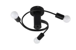 Oświetlenie Przedpokoju|Oświetlenie Jadalni>Candellux Lighting Lampa sufitowa czarna 3xE27 Filetta