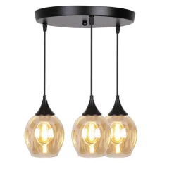 Oświetlenie Jadalni|Oświetlenie Sypialni>Candellux Lighting Lampa sufitowa czarno brązowa talerz 3xE27 Aspa