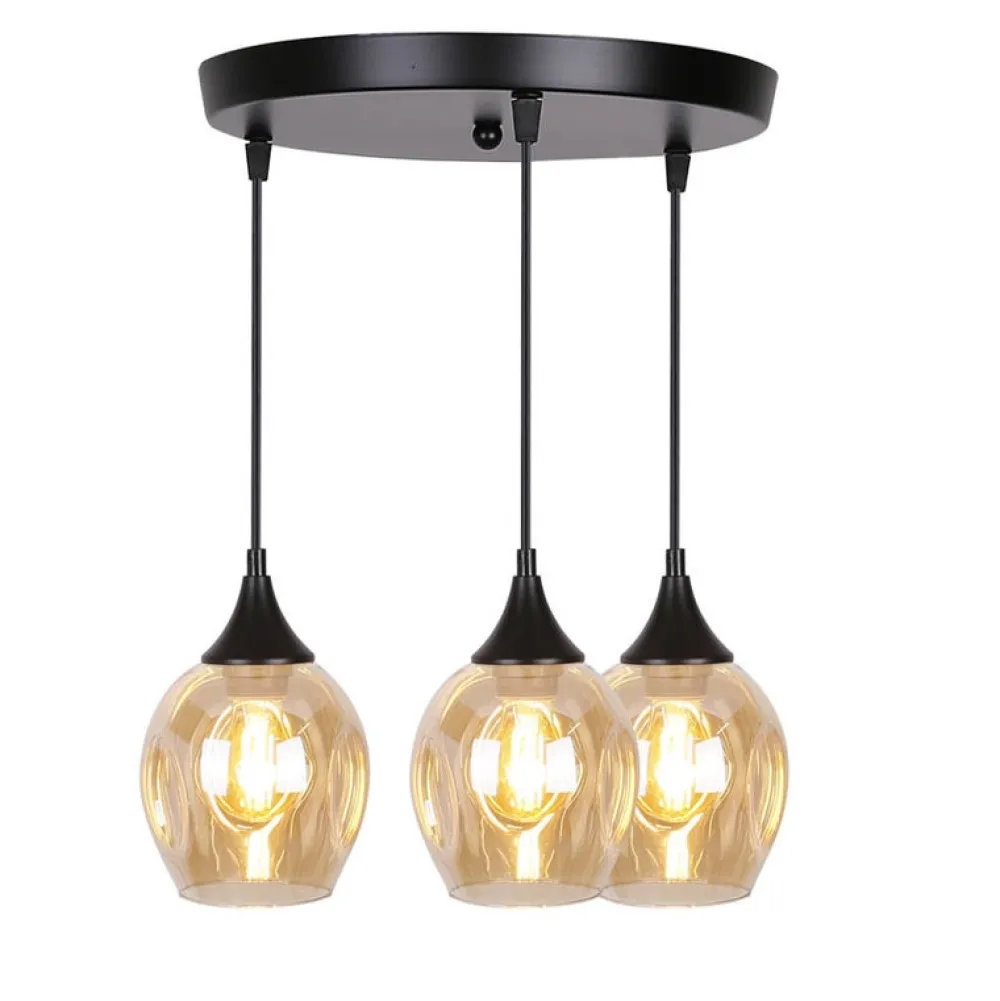 Oświetlenie Jadalni|Oświetlenie Sypialni>Candellux Lighting Lampa sufitowa czarno brązowa talerz 3xE27 Aspa