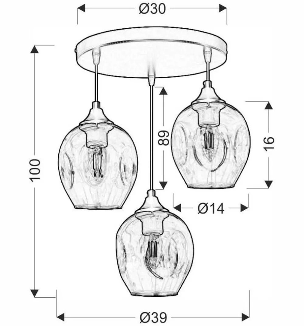 Oświetlenie Jadalni|Oświetlenie Sypialni>Candellux Lighting Lampa sufitowa czarno brązowa talerz 3xE27 Aspa