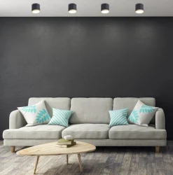 Oświetlenie Przedpokoju|Oświetlenie Jadalni>Candellux Lighting Lampa sufitowa czarno-drewniana 8,8x7,5cm Tuba