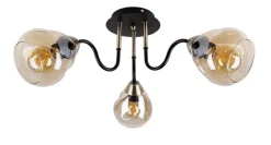 Oświetlenie Jadalni|Oświetlenie Sypialni>Candellux Lighting Lampa sufitowa czarno/złota dymiona 3xE27 Unica 33-00880