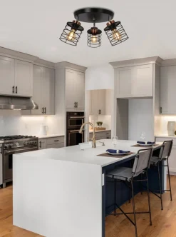 Oświetlenie Przedpokoju|Oświetlenie Łazienki>Candellux Lighting Lampa sufitowa Glob czarna złota talerz 3xE27