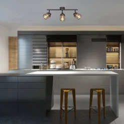 Oświetlenie Przedpokoju|Oświetlenie Jadalni>Candellux Lighting Lampa sufitowa kawowe złoto klosz bursztyn 3xE14 Canabera