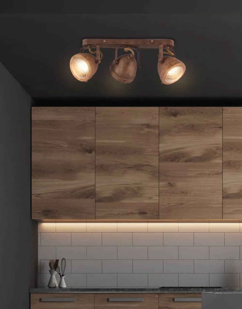 Oświetlenie Przedpokoju|Oświetlenie Jadalni>Candellux Lighting Lampa sufitowa listwa rdzawa 3x40W GU10 Frodo