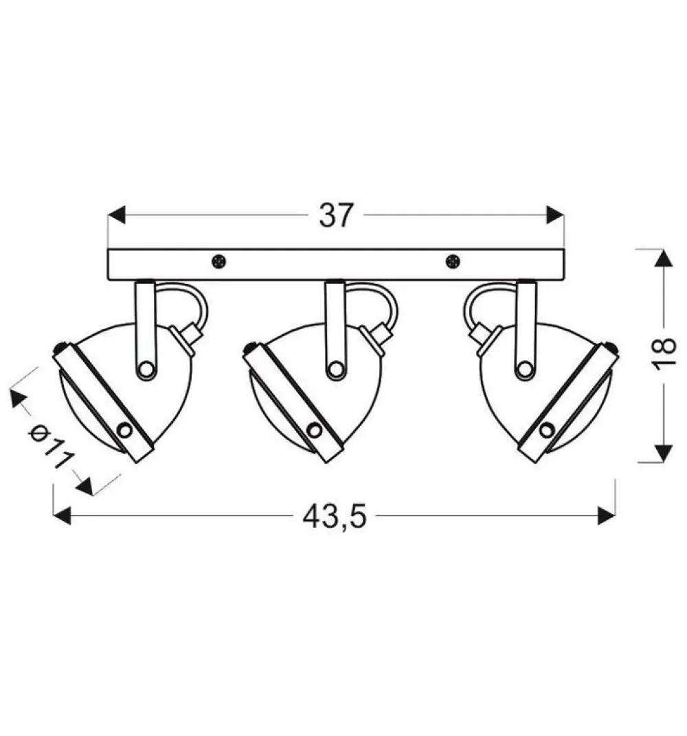 Oświetlenie Przedpokoju|Oświetlenie Jadalni>Candellux Lighting Lampa sufitowa listwa rdzawa 3x40W GU10 Frodo