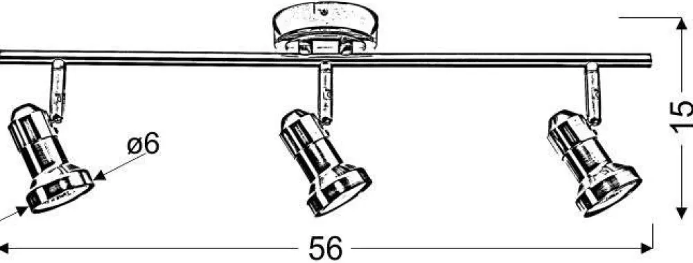Oświetlenie Pokoju Dziecięcego|Oświetlenie Przedpokoju>Candellux Lighting Lampa sufitowa listwa 3xGU10 chrom ARKON