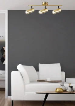 Oświetlenie Przedpokoju|Oświetlenie Jadalni>Candellux Lighting Lampa sufitowa mosiądz Colly listwa ścienna 3xGU10