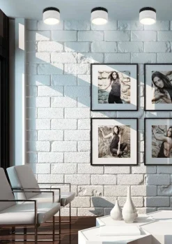 Oświetlenie Przedpokoju|Oświetlenie Łazienki>Candellux Lighting Lampa sufitowa oprawa czarno-biała LED 9W 4000K Tuba