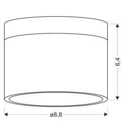 Oświetlenie Przedpokoju|Oświetlenie Łazienki></noscript>Candellux Lighting Lampa sufitowa oprawa czarno-biała LED 9W 4000K Tuba