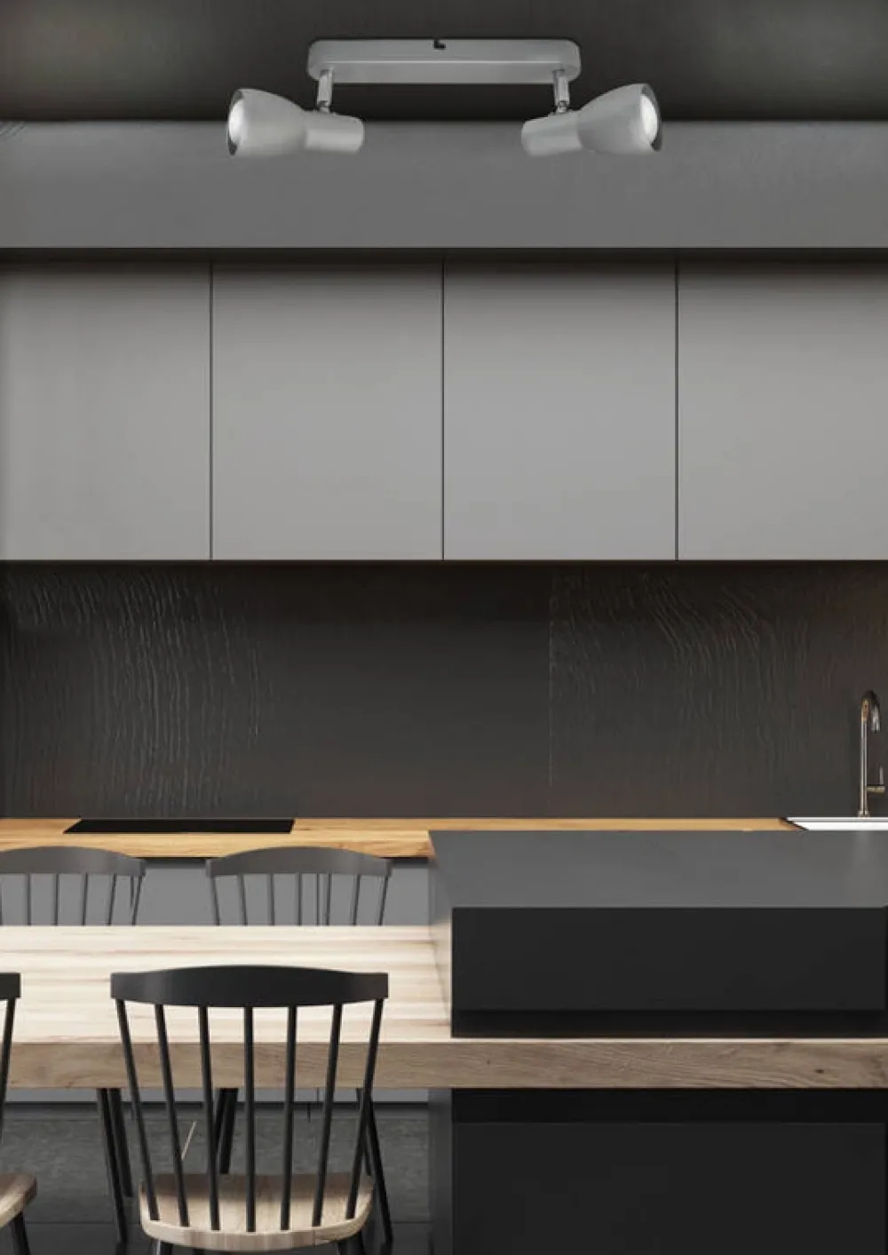 Oświetlenie Pokoju Dziecięcego|Oświetlenie Sypialni>Candellux Lighting Lampa sufitowa Picardo listwa srebrna 2x40W