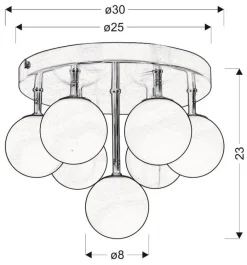 Oświetlenie Pokoju Dziecięcego|Oświetlenie Przedpokoju>Candellux Lighting Lampa sufitowa plafon ETIUDA 7xG9